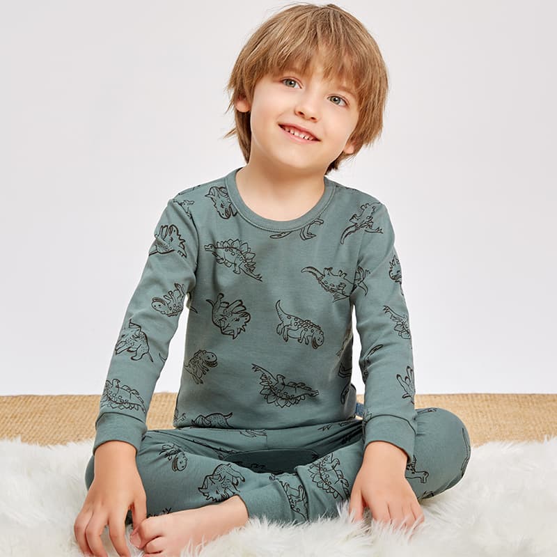 Children's autumn clothing set, pure cotton, boys and girls, autumn pants, thermal underwear, cotton baby base layer, pajamas, cotton sweater 7