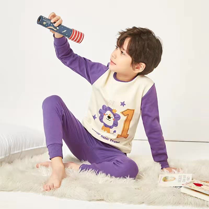 Children's autumn clothing set, pure cotton, boys and girls, autumn pants, thermal underwear, cotton baby base layer, pajamas, cotton sweater 9