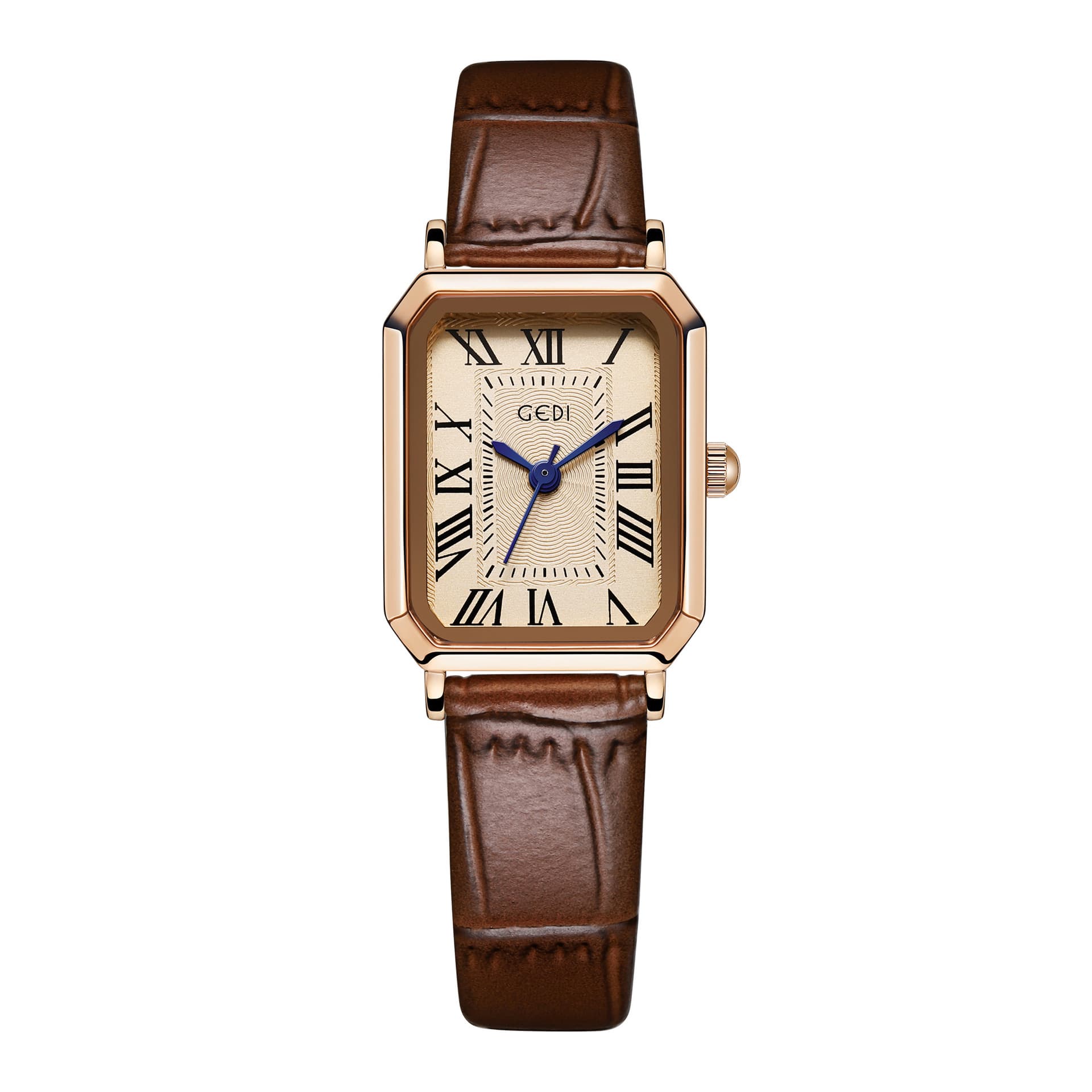 Goldie retro small square plate temperament student watch niche high-end belt bowl watch ladies waterproof quartz watch 10