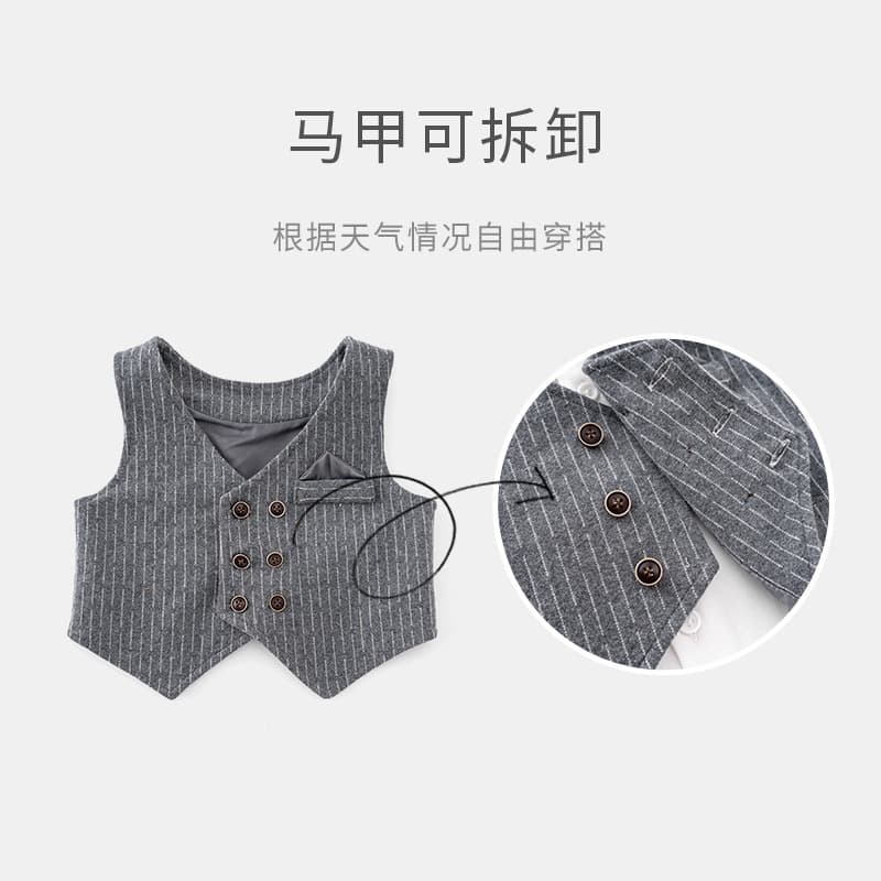 Children's Clothing Autumn Clothing Category A Boys' Suits Spring and Autumn Infant Dresses British Baby Boy Small Suits Cross-border 4