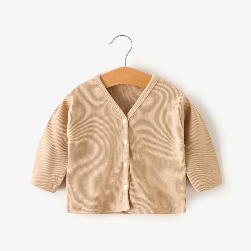 Baby knitted sweater cardigan spring and autumn thin baby coat boys and girls sweater white toddler autumn top cotton 7