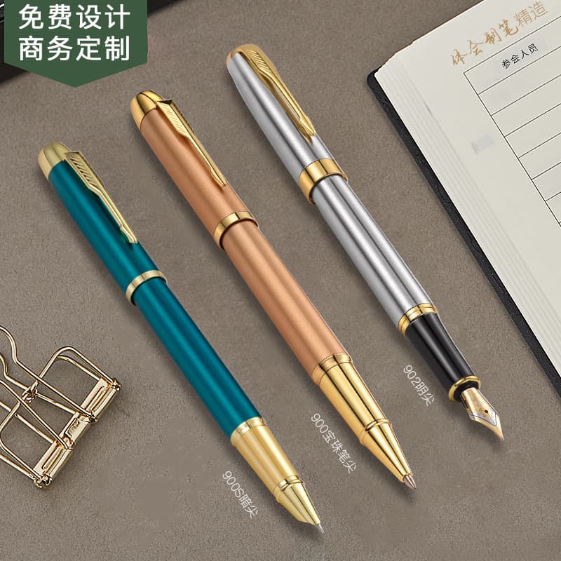 High-end business high-end metal signature pen neutral ballpoint pen ballpoint pen gift water pen lettering gift box set 5