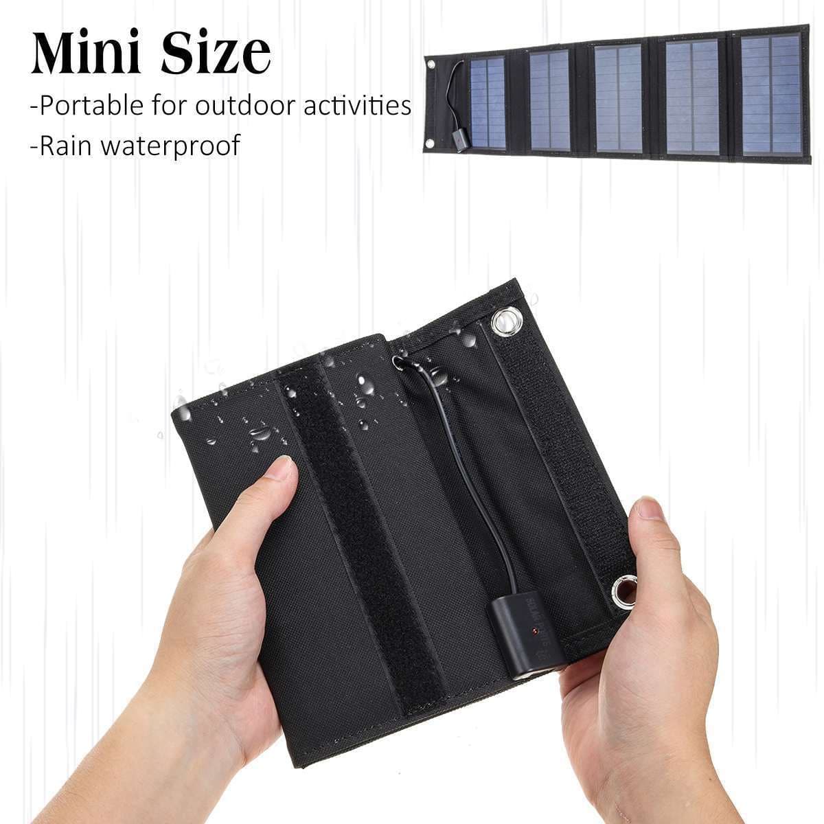 15W Foldable USB Solar Panel Portable Solar Panel Outdoor Charging Power Bank Charger 4
