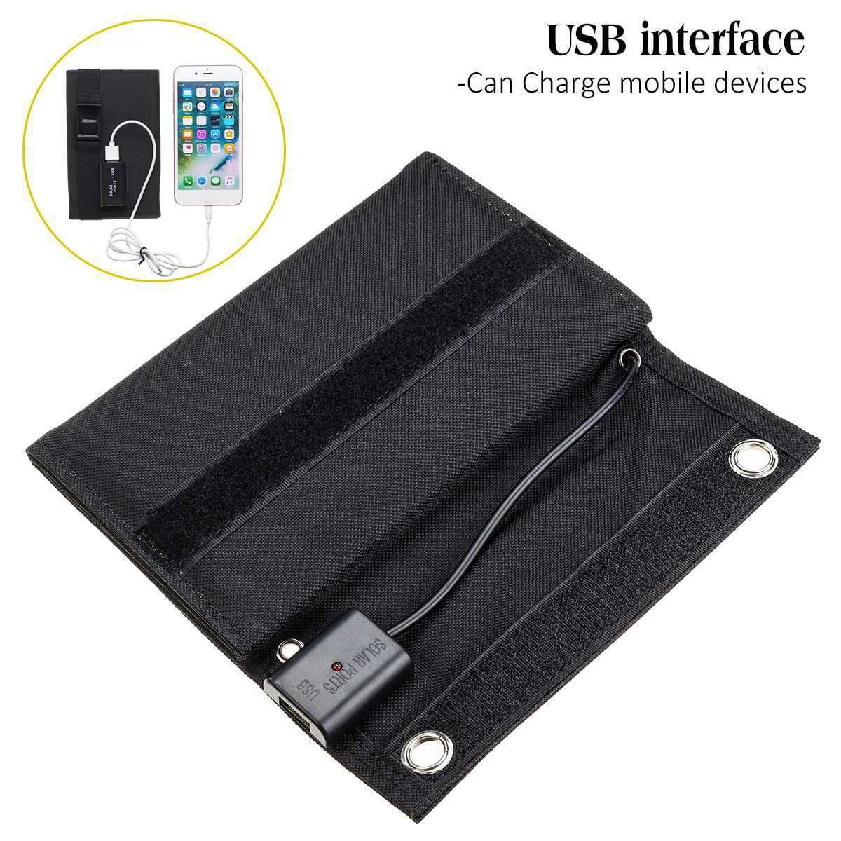 15W Foldable USB Solar Panel Portable Solar Panel Outdoor Charging Power Bank Charger 5