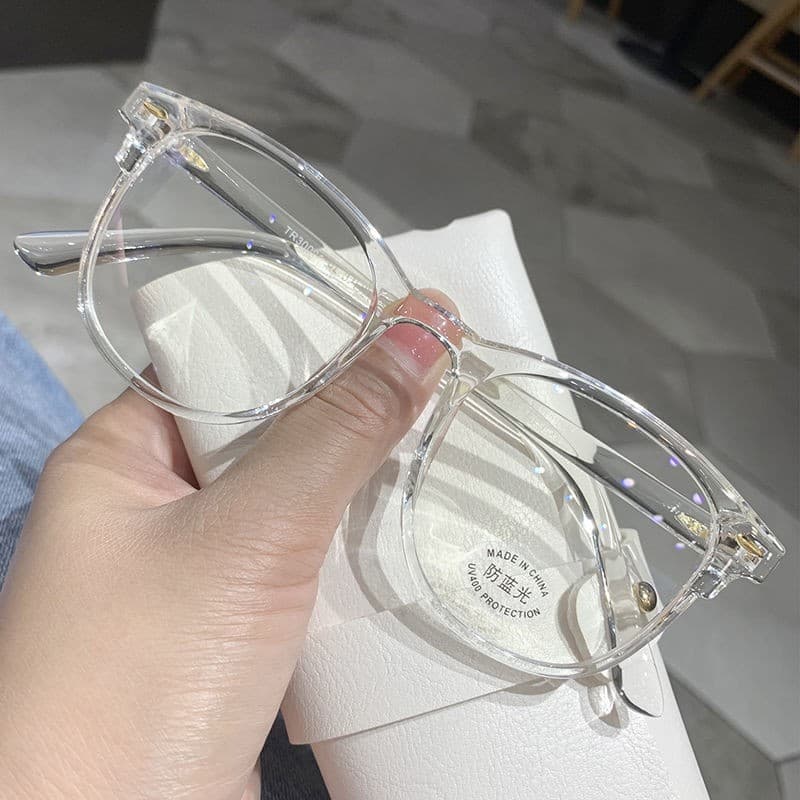 1957 new anti-blue light glasses for men and women, Korean version, can be equipped with prescription myopia glasses, anti-radiation computer eye protection flat glasses 3