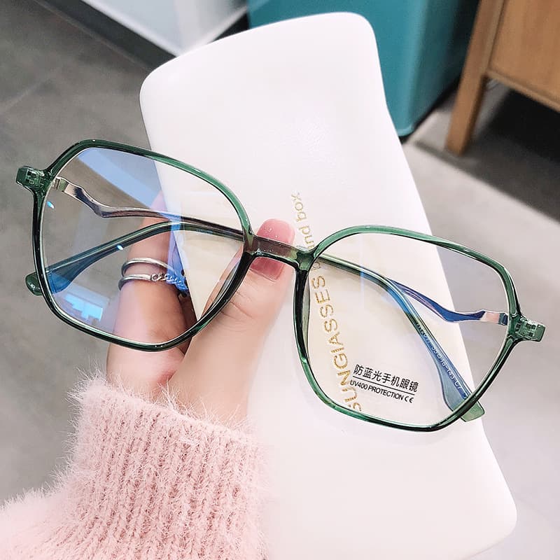 Anti-blue light glasses for women, anti-radiation, computer eye protection, flat glasses, internet celebrity, no makeup, Korean version, trendy myopia eyes 2017 1
