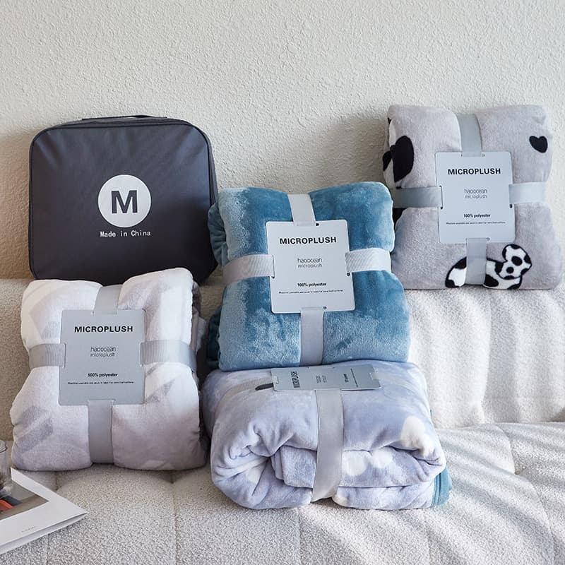 Cross-border European solid color flannel blanket nap blanket Class A office blanket dormitory gift blanket blanket wholesale 1