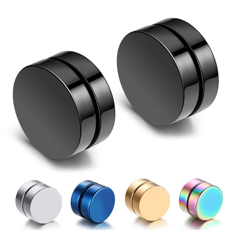 Supply magnet earrings without pierced earrings, strong magnetic magnets, fake earrings for boys and girls, colored diamond earrings 6
