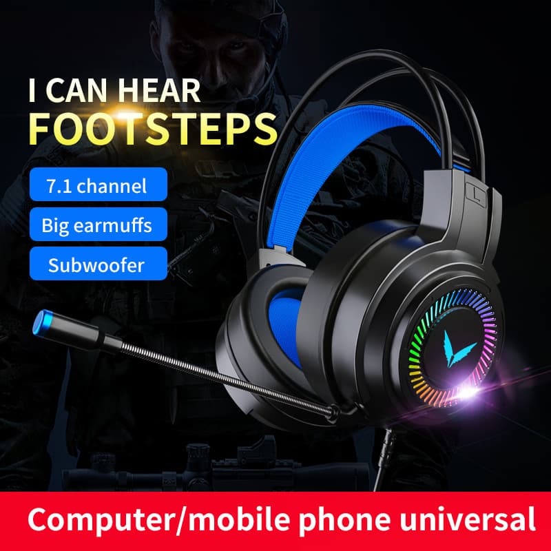 King G58 gaming headset e-sports wired 7.1 channel chicken desktop computer notebook headset 1