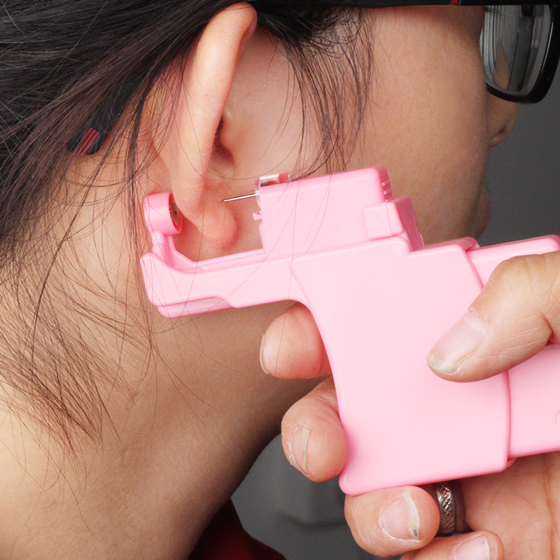 Pink second generation ear piercing gun disposable ear piercing gun for ear piercing and eye earrings wholesale 5
