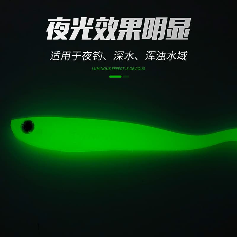 New bagged white-striped T-tail fish lure, 10 pieces of simulated soft worms in stock, colored mandarin fish white-striped fake bait 4