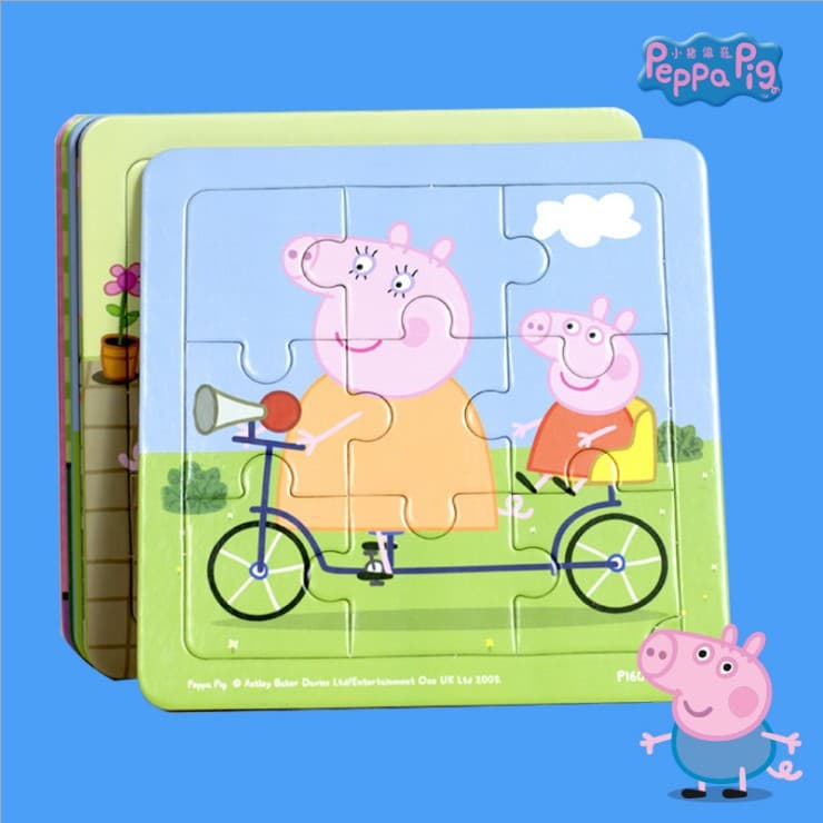 Children's puzzle paper piglet baby boy and girl 2-3 years old 6 early education puzzle development enlightenment assembly toy Peppa Pig 3