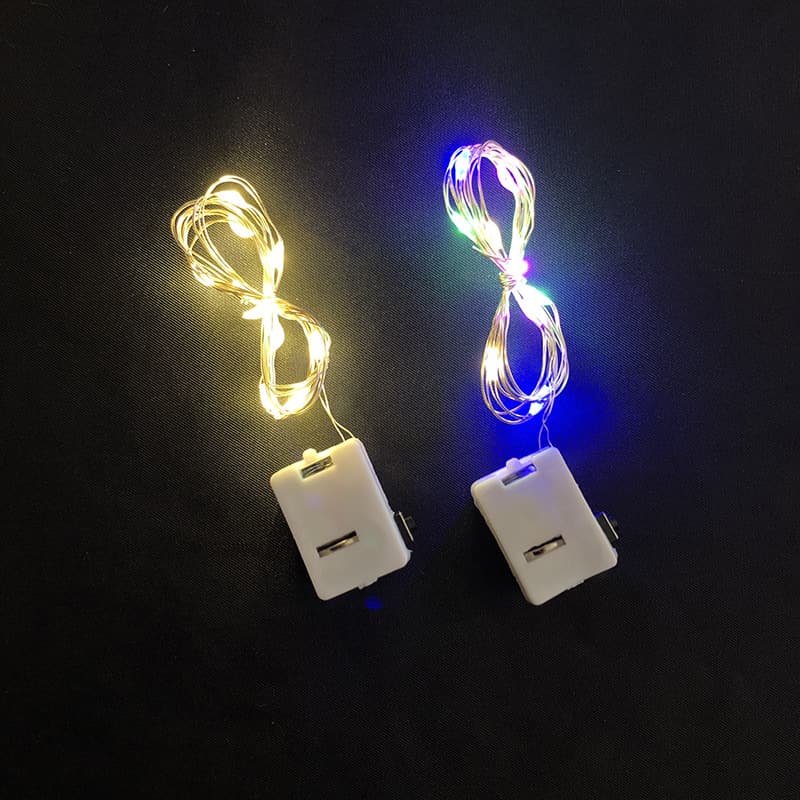 1 meter 10 light warm color LED light string copper light line three-speed flash cake flower decoration light bar accessories gift box string light 4