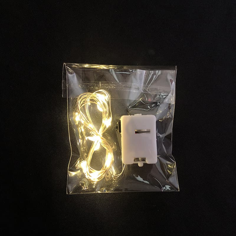 1 meter 10 light warm color LED light string copper light line three-speed flash cake flower decoration light bar accessories gift box string light 5