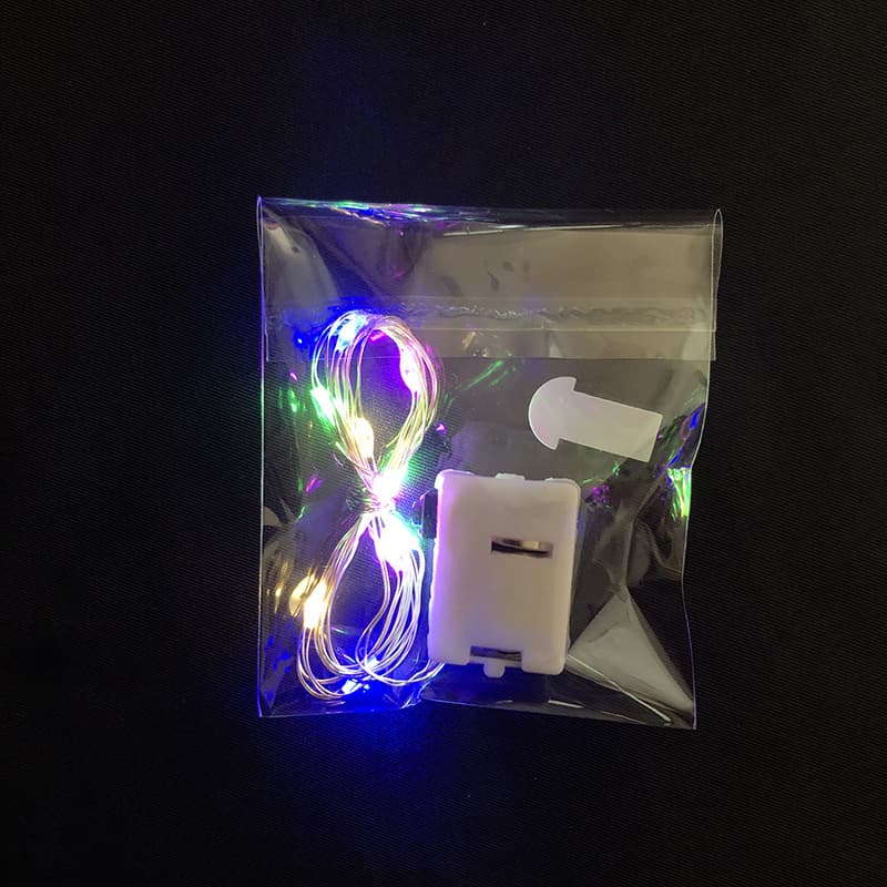 1 meter 10 light warm color LED light string copper light line three-speed flash cake flower decoration light bar accessories gift box string light 7