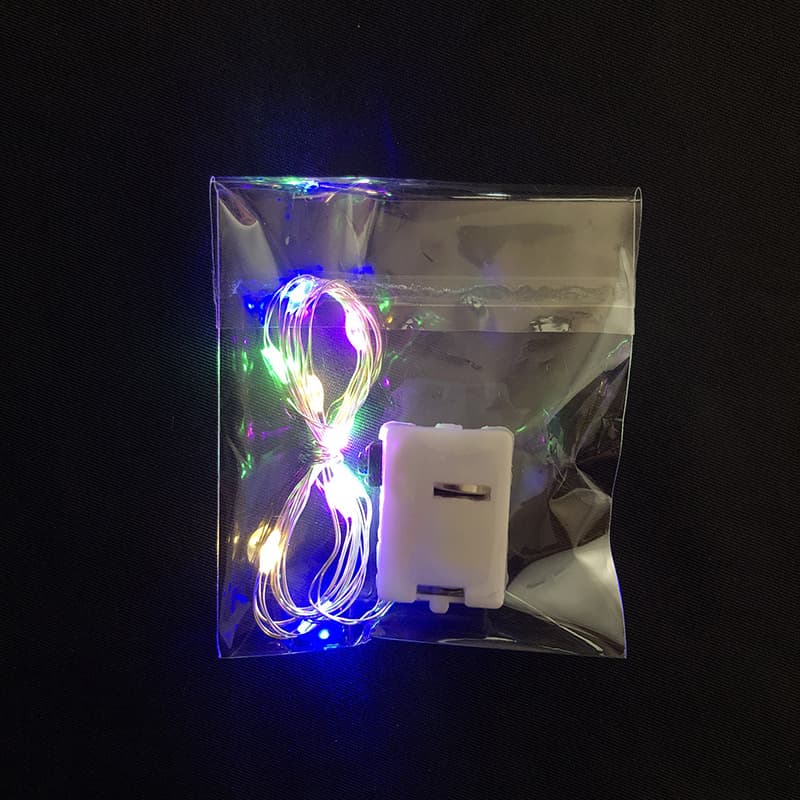 1 meter 10 light warm color LED light string copper light line three-speed flash cake flower decoration light bar accessories gift box string light 9