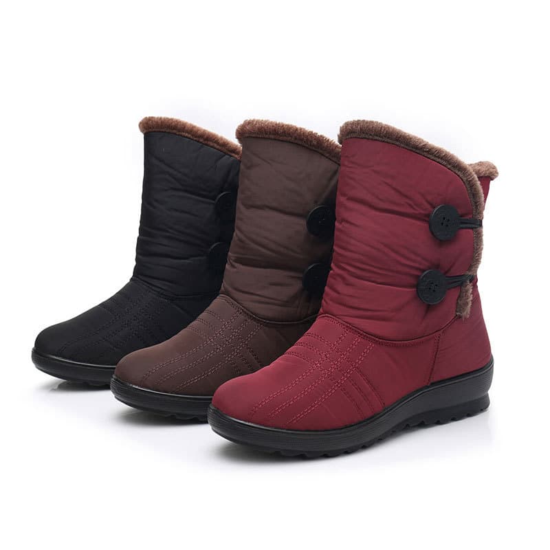 Winter plus velvet warm mother cotton boots flat non-slip waterproof short boots tendon sole snow boots drop shipping 1