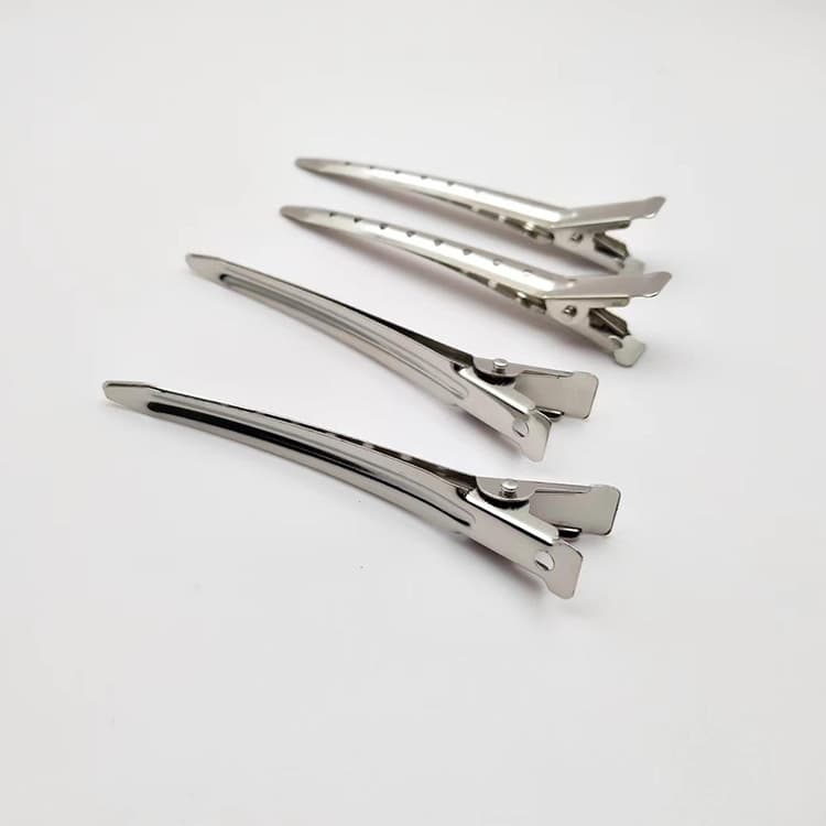 Photo studio makeup artist hair styling hair clip large duckbill clip hand push corrugated clip partition positioning clip 4