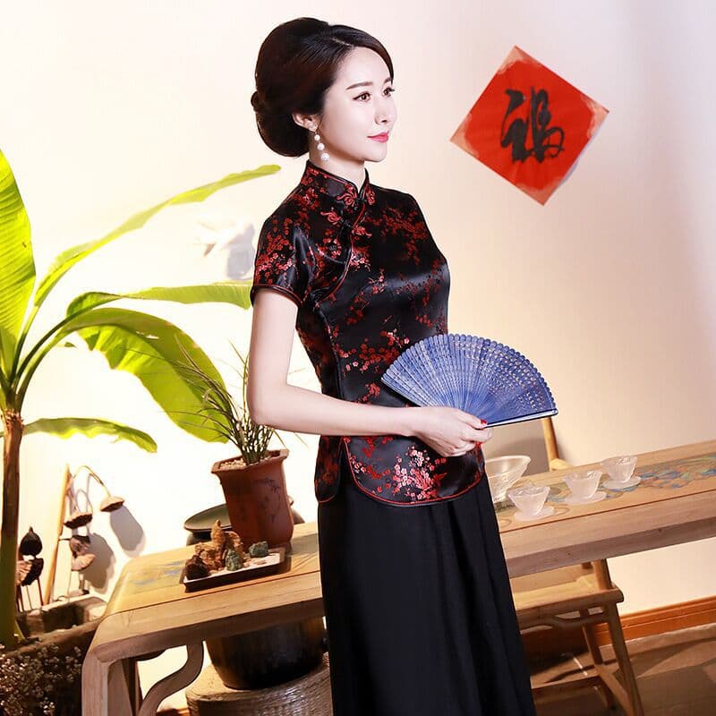 Tang suit top, young style, improved girl, retro Republic of China, Chinese style, old Shanghai sexy and elegant cheongsam 3