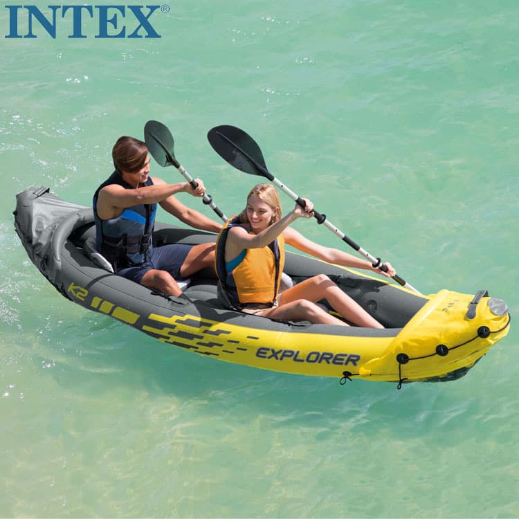 INTEX68307 Explorer two-person inflatable boat inflatable boat four-person thickened rubber boat single-person assault canoe 2