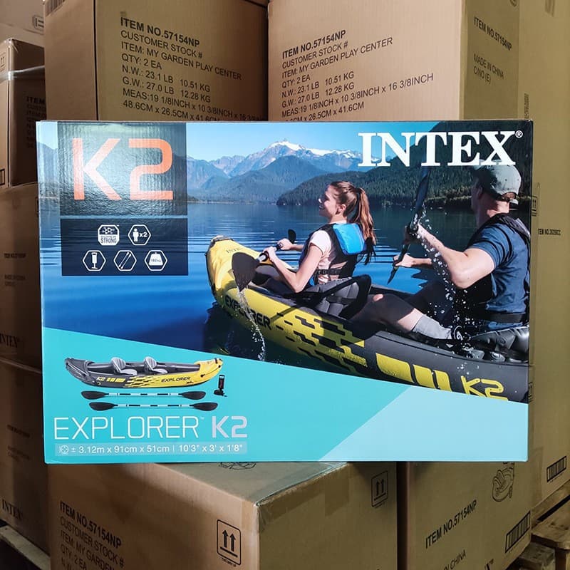 INTEX68307 Explorer two-person inflatable boat inflatable boat four-person thickened rubber boat single-person assault canoe 4