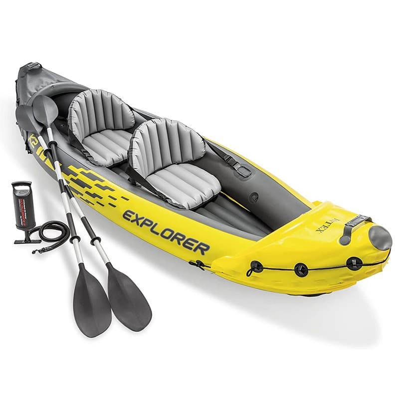 INTEX68307 Explorer two-person inflatable boat inflatable boat four-person thickened rubber boat single-person assault canoe 6