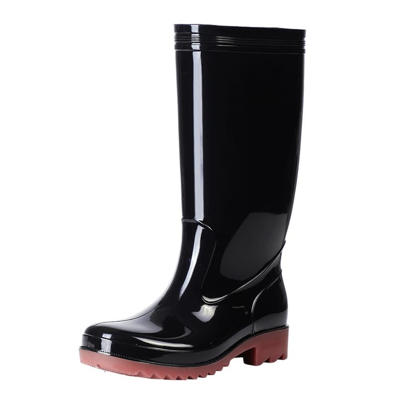 Men's rain boots non-slip waterproof short-tube water shoes men's rain boots plus velvet mid-tube high-top rubber shoes construction site long boots 6