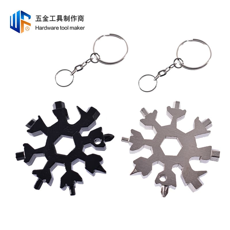 Multifunctional snowflake wrench 8-angle manual screwdriver edc outdoor portable tool 20-in-1 portable wrench set