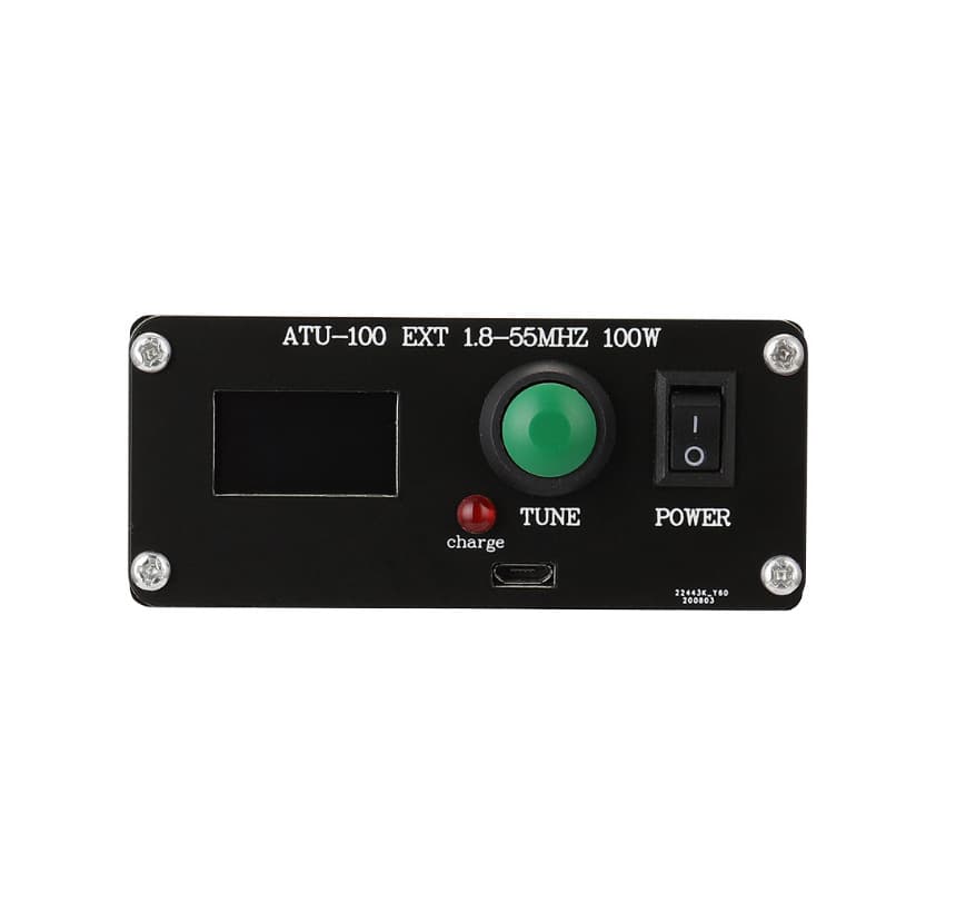 ATU-100 1.8-55Mhz mini automatic antenna tuner 0.96 inch finished charging version with shell 1