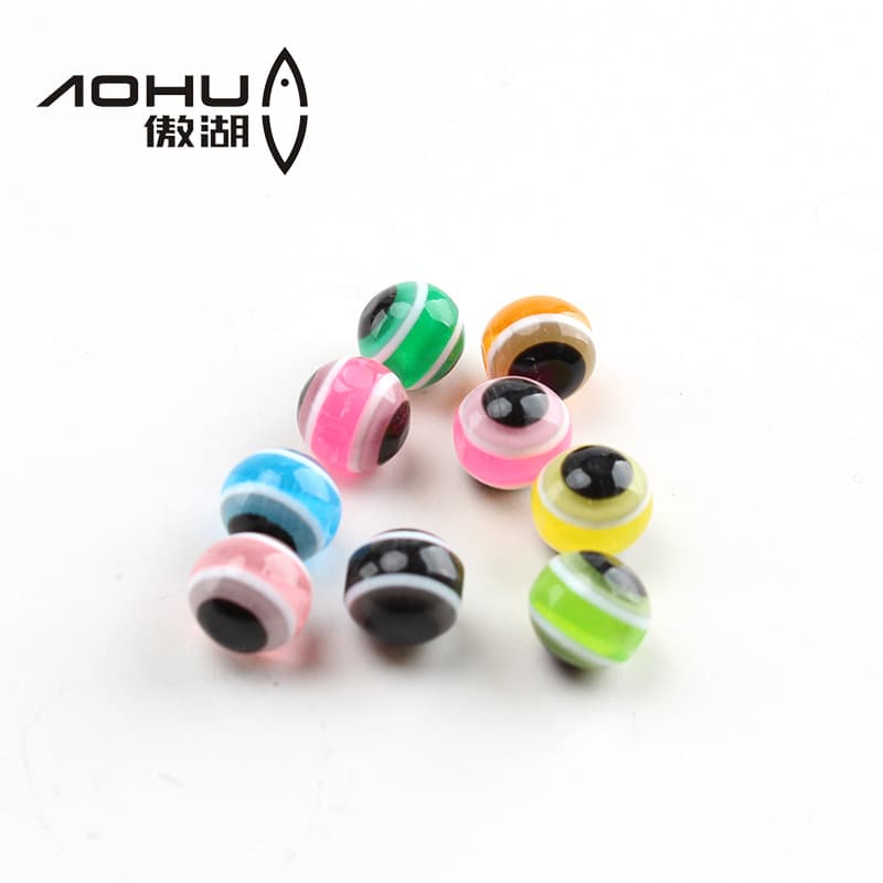 Aohu Luya fish eye bead Texas fishing group bullet lead bean 50 mixed color Luya simulation fake bait accessories 2