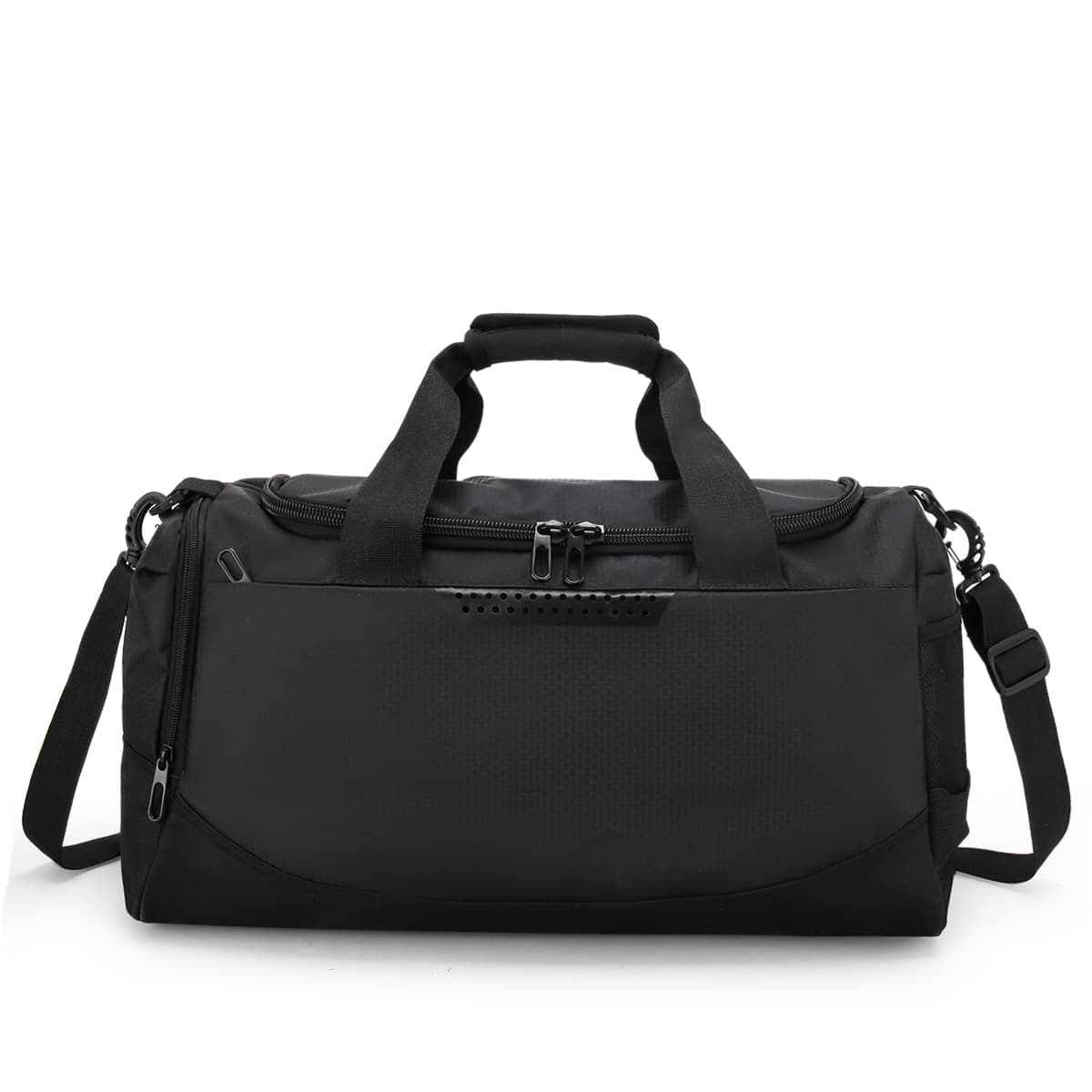 Cross-border fitness bag with shoe straps, sports shoulder crossbody backpack, short-distance luggage bag, hand-held travel bag with logo printed on it 7