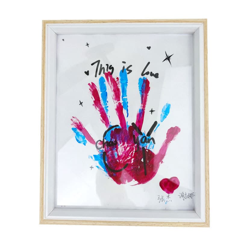 Manufacturer in stock diy couple baby handprint photo frame simple picture frame table wall hanging style 10 inches 60/box 6