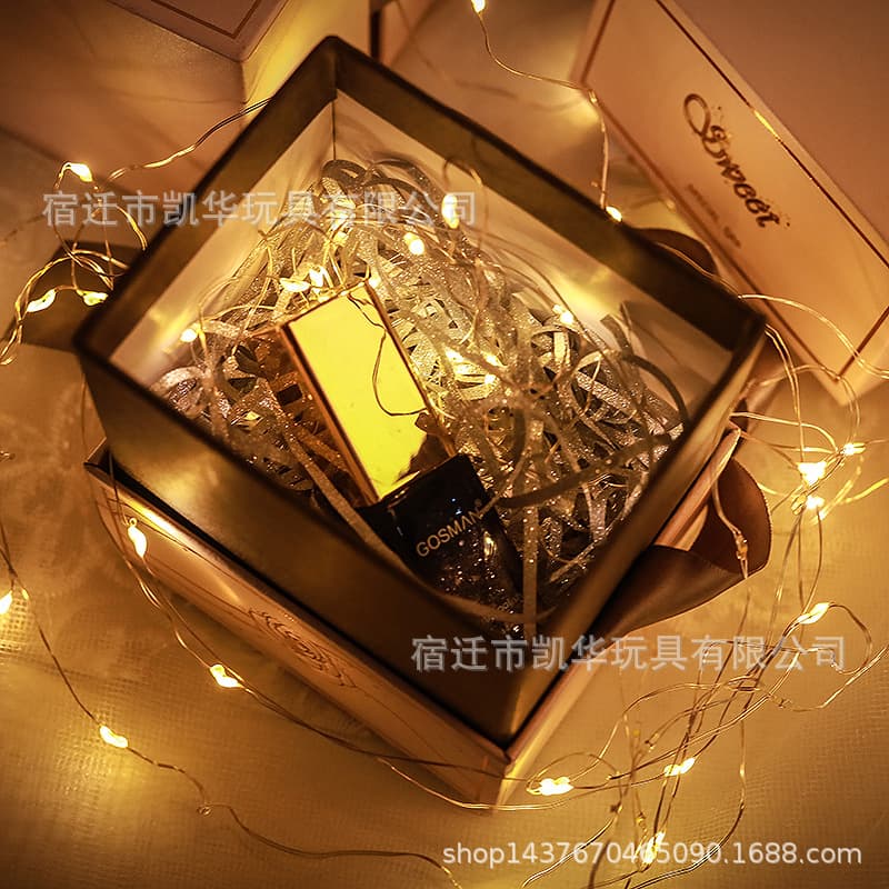 LED small white box light string atmosphere decorative light bouquet with three-speed flash string light small light string small light strip 3