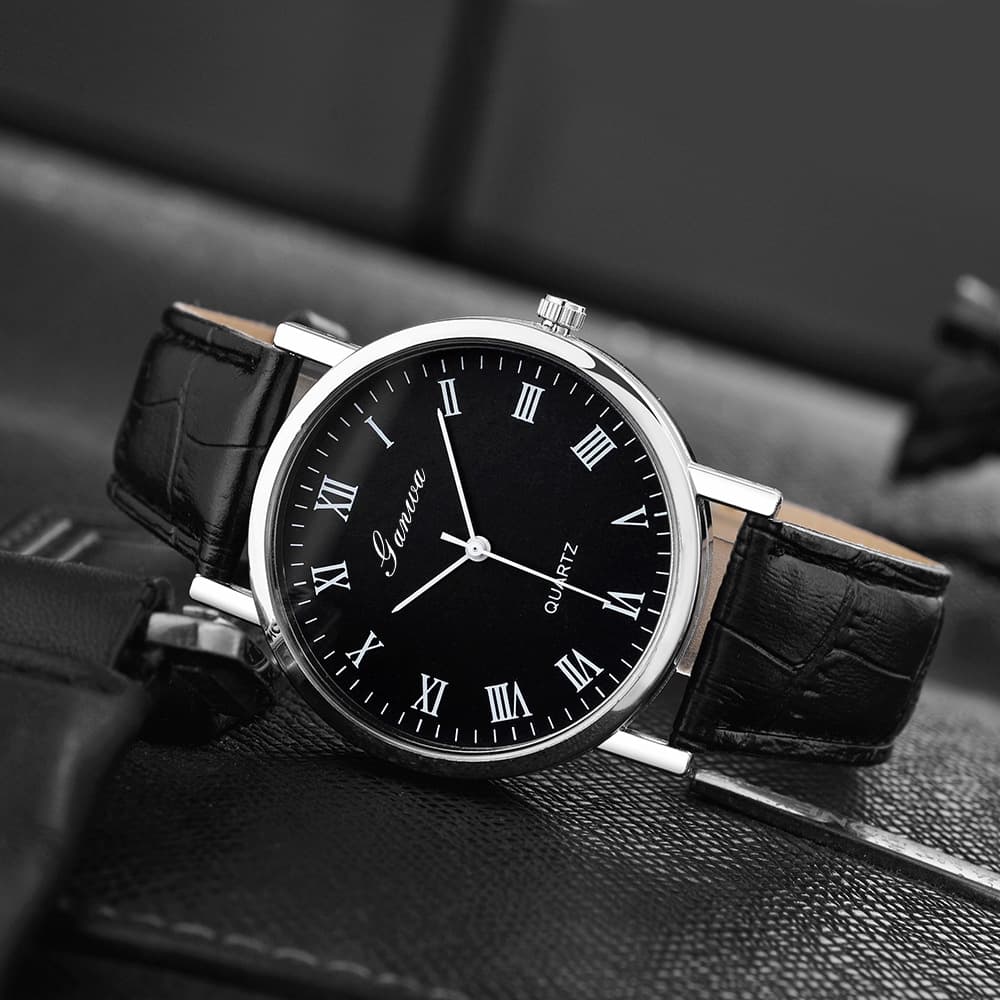 Manufacturer niche quartz watch men's high-end wholesale decorative men's watch simple watch belt men's watch 4