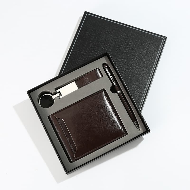 Business card card holder bag signature pen business gift set with keychain wallet Teacher's Day business gift wholesale 6