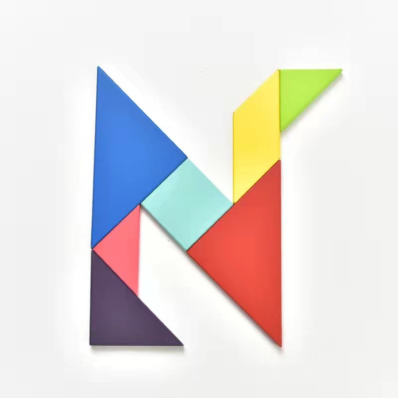 Children's educational tangram building blocks puzzle baby brain development kindergarten colorful tangram learning teaching aids 5