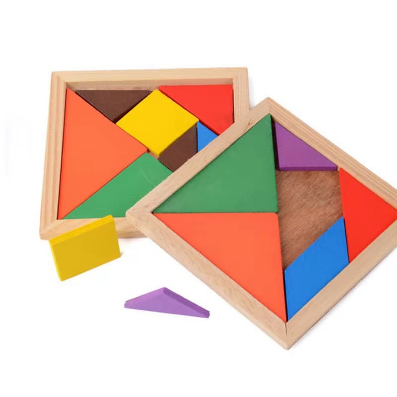 Children's educational tangram building blocks puzzle baby brain development kindergarten colorful tangram learning teaching aids 6