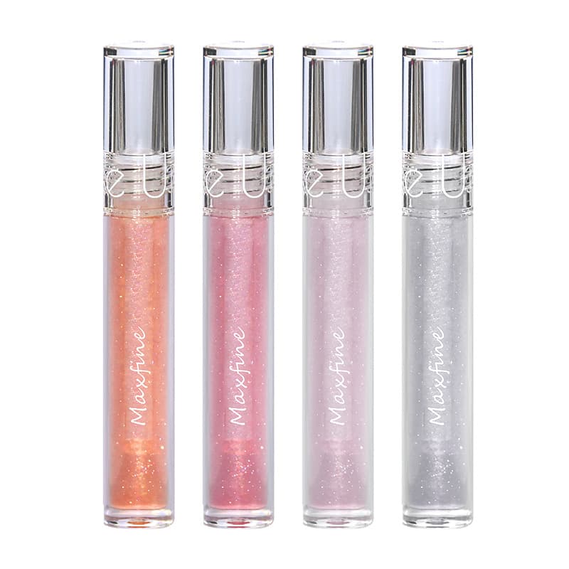 Maxfine water-glossy Lijing sparkling lip glaze lip gloss for male and female students lip gloss plump hydrating lip balm 6