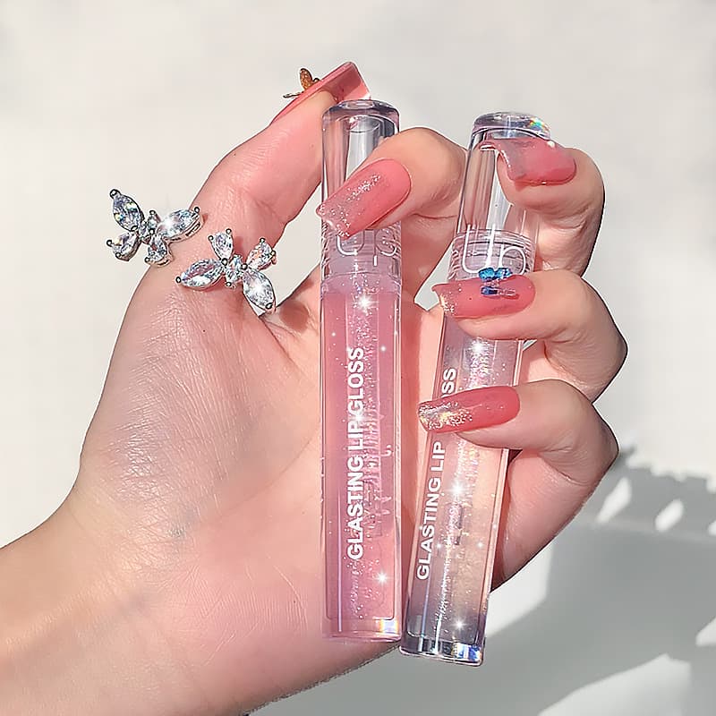 Maxfine water-glossy Lijing sparkling lip glaze lip gloss for male and female students lip gloss plump hydrating lip balm