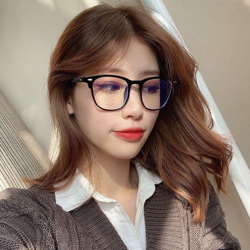 Xiaohongshu Internet celebrity Korean version of anti-blue light glasses for myopia computer eye protection for men and women trendy flat glasses for women ins to make their faces smaller 4
