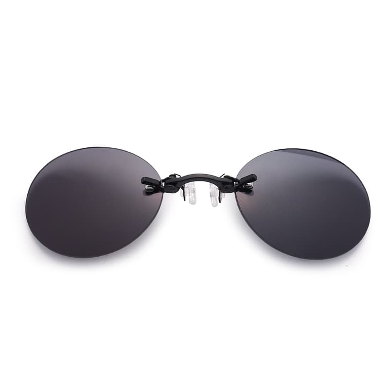 Cross-border frameless pince-nez sunglasses, retro round clip-on sunglasses, ultra-light Matrix Morpheus glasses 6