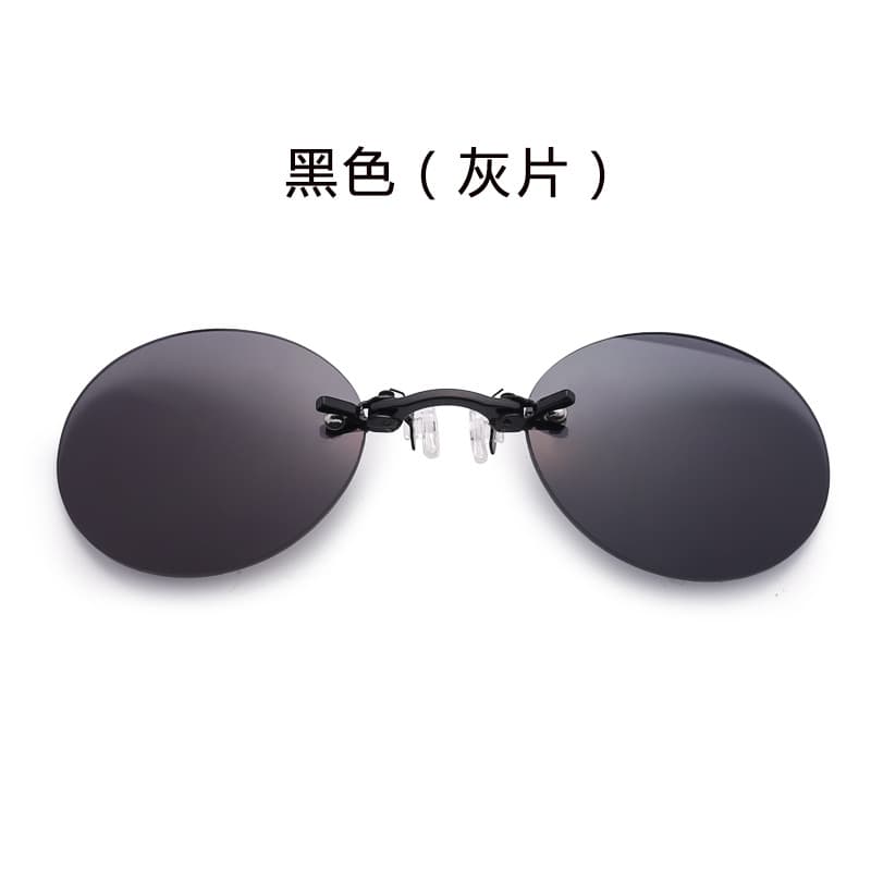 Cross-border frameless pince-nez sunglasses, retro round clip-on sunglasses, ultra-light Matrix Morpheus glasses 8