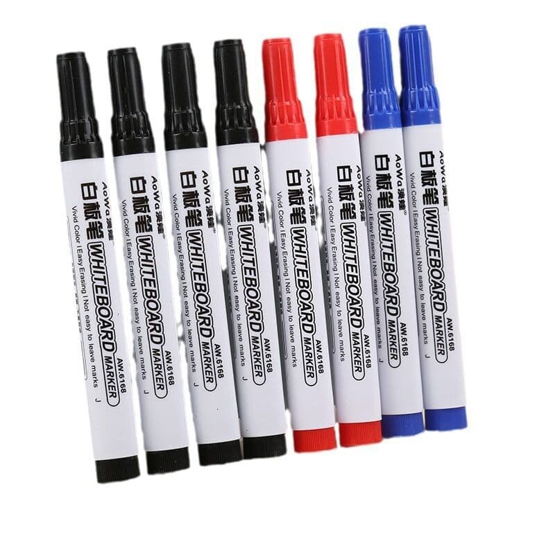 Aowa whiteboard pen is erasable, easy to write, easy to erase and refillable with ink marker pen for office teaching drawing writing pen factory wholesale 6