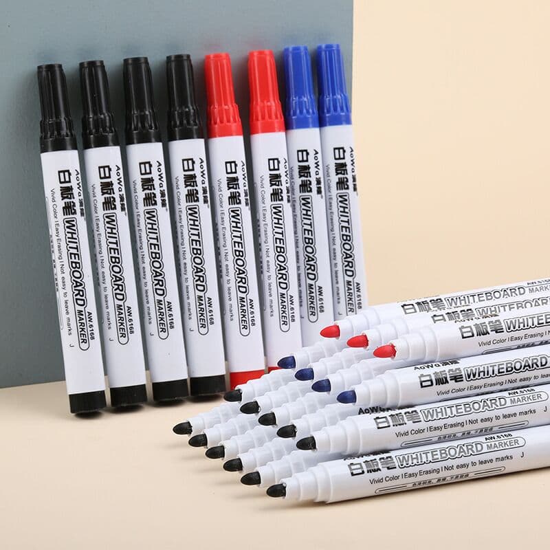 Aowa whiteboard pen is erasable, easy to write, easy to erase and refillable with ink marker pen for office teaching drawing writing pen factory wholesale 8