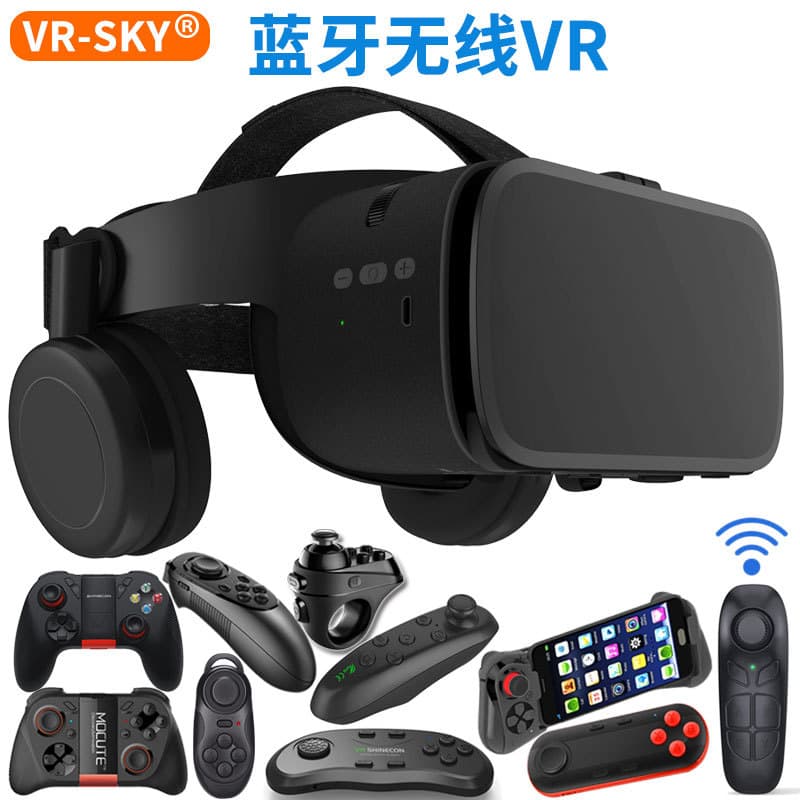Customized cross-border wholesale new Bluetooth wireless headset virtual reality vr glasses glassBOBOZ6 3D glasses 2