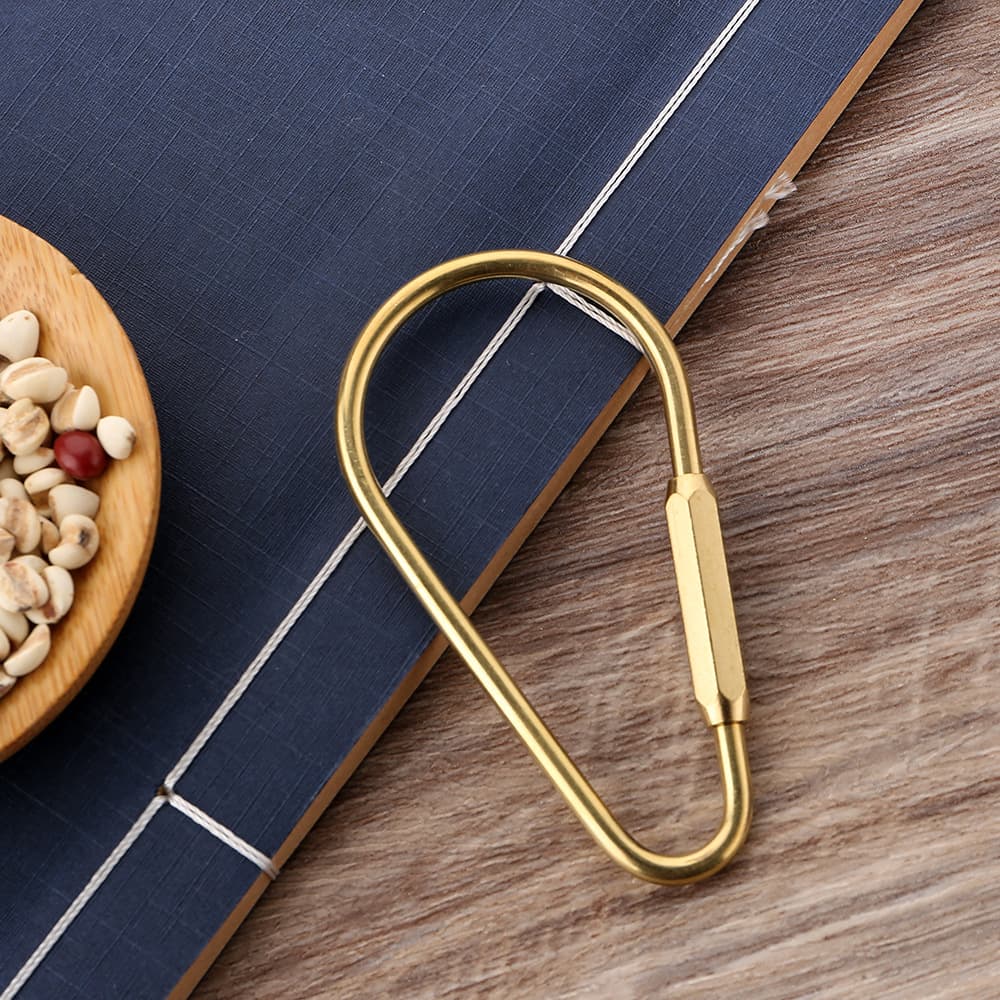 Pure brass simple decorative keychain creative accessories car keychain metal keychain unscrewable screw buckle 2