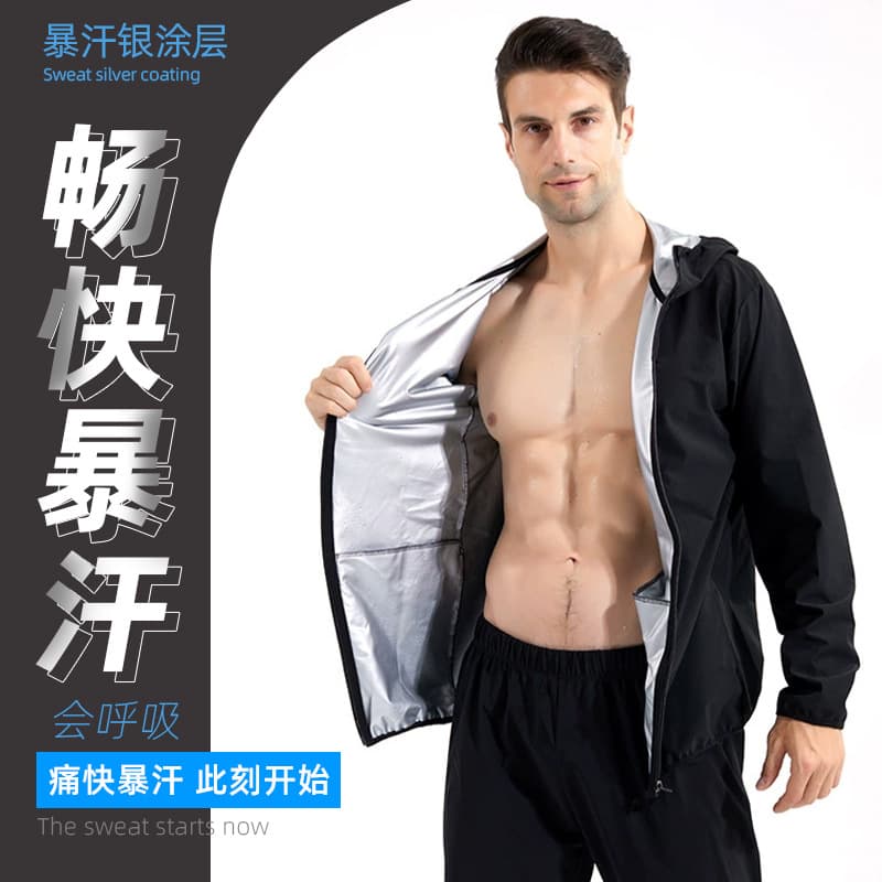 Sweat suit men's jacket sports running fitness clothing outdoor training sweat yoga suit zipper cardigan suit dropshipping 2