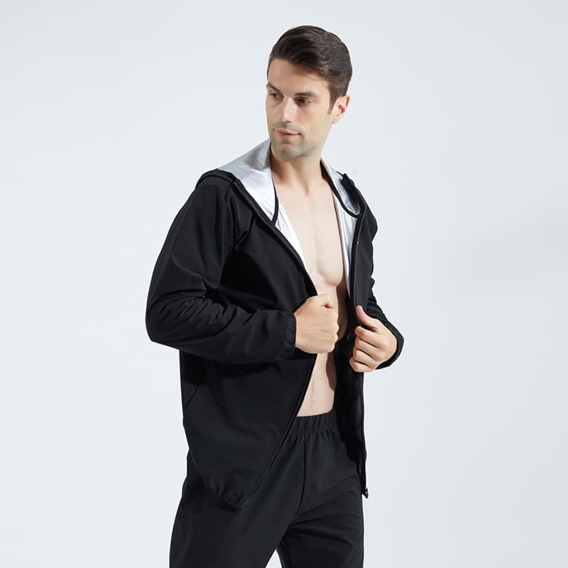 Sweat suit men's jacket sports running fitness clothing outdoor training sweat yoga suit zipper cardigan suit dropshipping 3