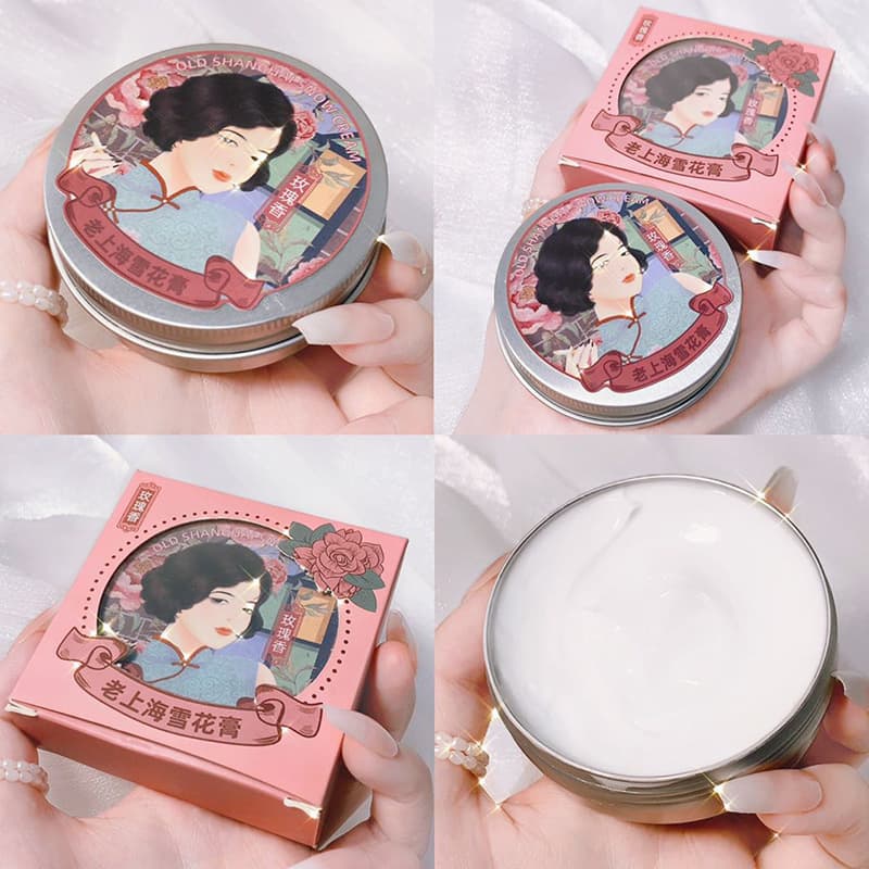 Qise Old Shanghai Snow Cream Rose Jasmine Magnolia Fragrance Hydrating Moisturizing Cream Domestic Skin Care Products 7