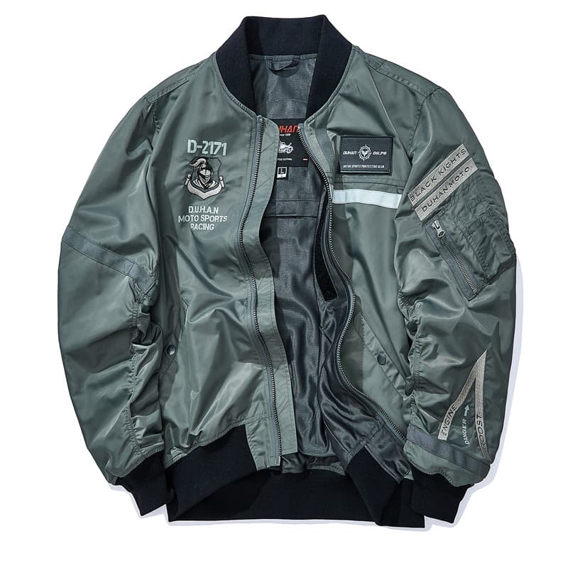 Duhamo Dark Rider Jacket Motorcycle Riding Suit Classic Bomber Jacket Reflective Anti-Fall CE Equipment 6